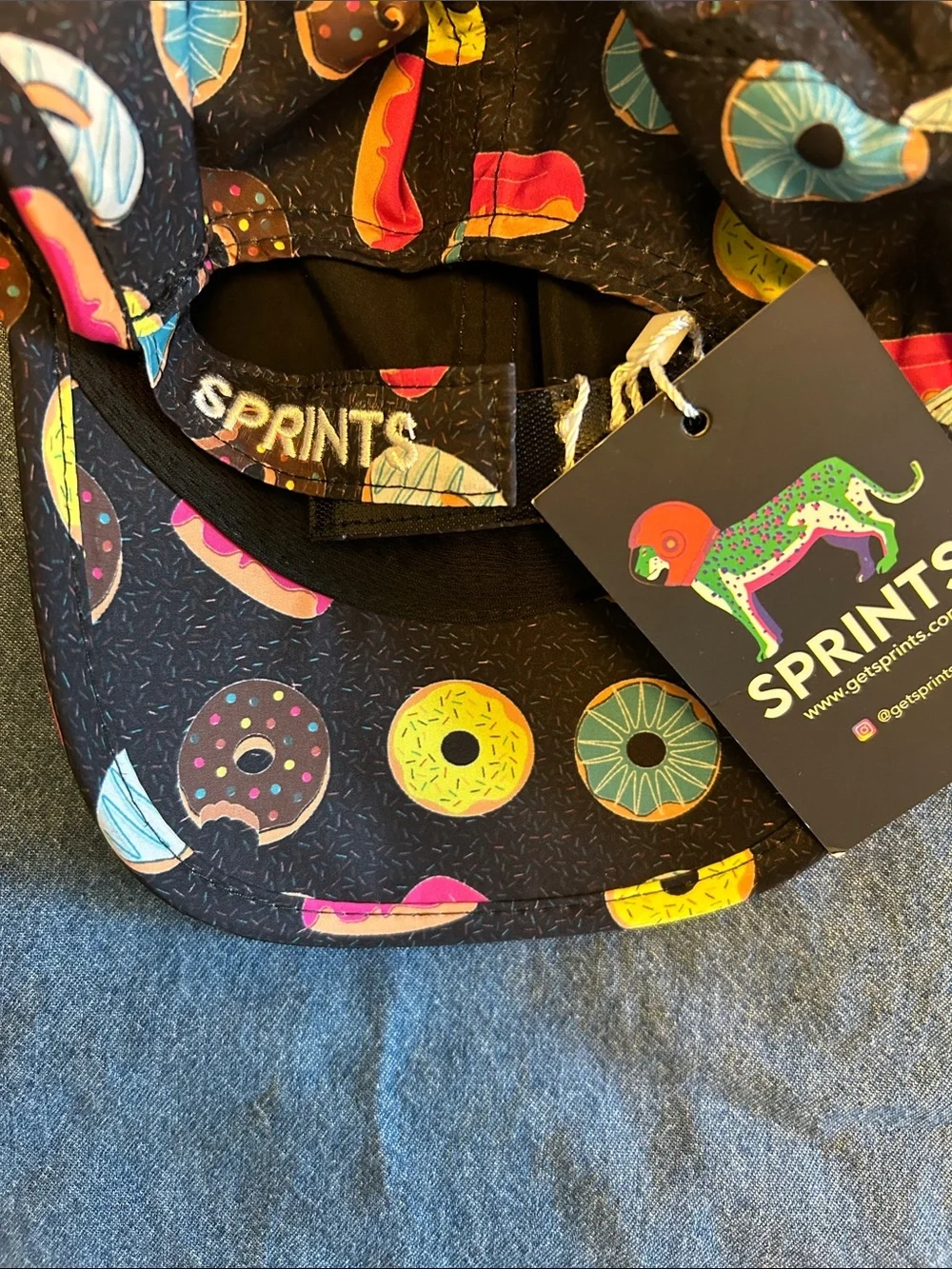 Sprints donut patterned ball cap styled hat OS